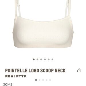 SKIMS White Pointelle scoop neck bralette